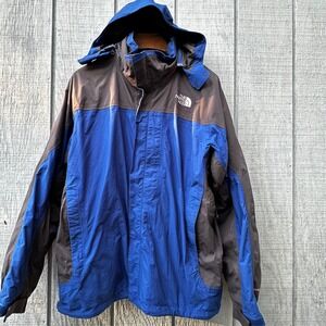 ❌SOLD❌The North Face Venture HyVent Mens XL‎ Tall Blue Gray Hooded Rain Jacket